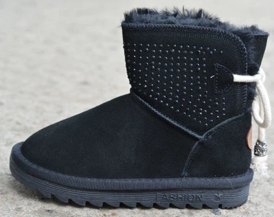 Детские зимние угги Ugg замшевые 31 19.5 см черные