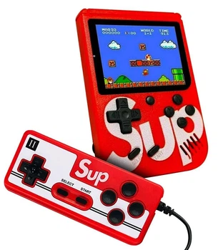 Портативна ігрова консоль Ретро приставка 400 ігор 8bit SUP Game Box з джойстиком та кабелем для ТВ Red