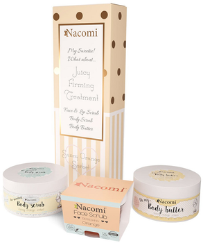 Набір Nacomi "Апельсиновий сорбет" олія для тіла 125 г + освіжаючий скраб для обличчя та губ 85 г + скраб для тіла 125 г (5902539710847)