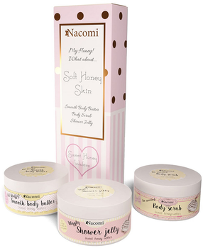 Набір Nacomi "Медові вафлі" желе для миття тіла 100 г + скраб для тіла 125 г + олія для тіла 100 г (5902539702613)