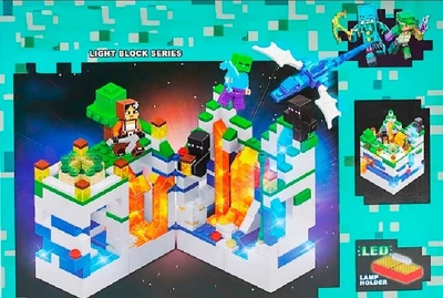 Конструктор Майнкрафт "Minecraft" "Підземна печера в лісі" світиться (362 деталі) 10007