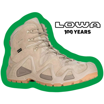 Ботинки тактические Lowa zephyr GTX Mid TF Desert (Бежевый) UK 6.5/EU 40