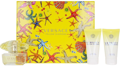 Zestaw damski Versace Yellow Diamond Woda toaletowa damska 50 ml + Balsam do ciała 50 ml + Żel pod prysznic 50 ml (8011003879144)