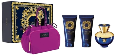 Zestaw prezentowy damski Versace Dylan Blue Pour Femme Perfumy damskie w sprayu 100 ml, 4 elementy (8011003884971)