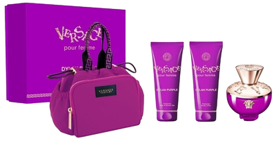 Zestaw prezentowy damski Versace Dylan Purple Pour Femme Perfumy damskie w sprayu 100 ml 4 elementy (8011003885046)