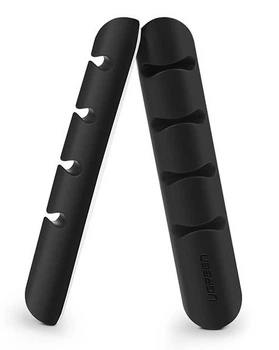 Органайзер для кабелів UGREEN LP114 самоклеючий на 4 комірки 2 шт Black (30762)