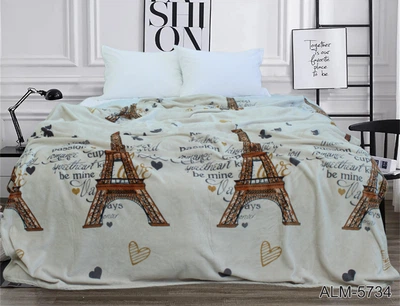 Плед Tag Tekstil велсофт (микрофибра) 160х220 см Париж ALM-5734