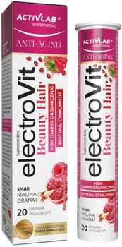Elektrolity ActivLab ElectroVit Beauty Hair 20 tabletek Malina-granat (5903260905359)