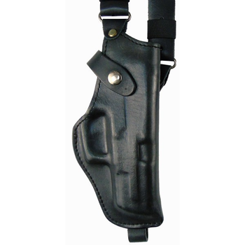 Кобура Медан для Glock 17 оперативная кожаная формованная двухслойная с комбинированным креплением ( 1001 Glock 17 вертикальная)