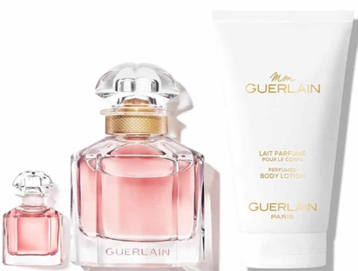 Жіночий набір Guerlain Mon Guerlain Парфумована вода 50 мл + Парфумована вода 5 мл + Лосьйон для тіла 75 мл (3346470147713)