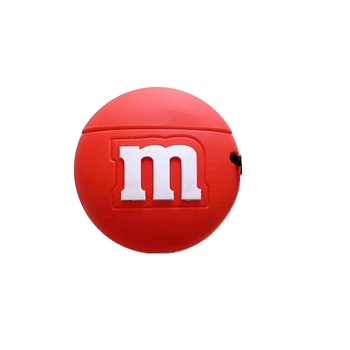 Чехол для наушников Apple AirPods 1/2 M&M's Красный (без карабина) Б/В (88628y)