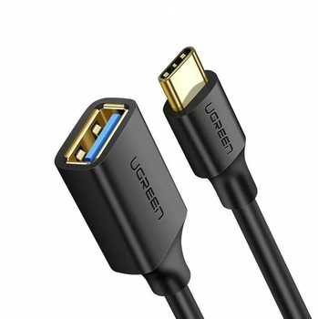Кабель-адаптер OTG&nbsp;UGREEN US154 USB-C Male to USB 3.0 A Female Cable Black (30701)