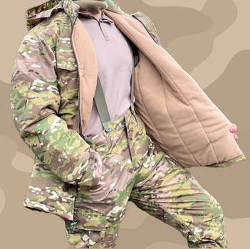 Зимний бушлат фирмы ATTACK /Тактическая зимняя куртка /Военная куртка камуфляж/ Синтепон + флис, XL