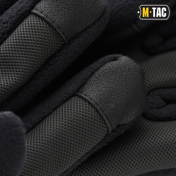 Тактичні рукавички M-Tac Fleece Thinsulate Black, Зимові військові флісові рукавички, Теплі стрілецькі рукавички, L