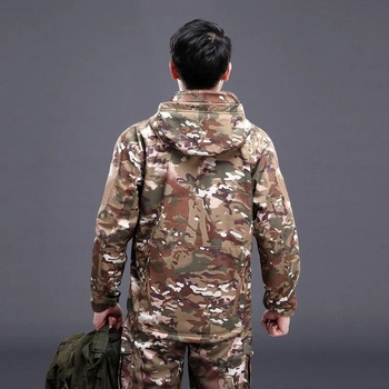 Тактическая мужская куртка Pave Hawk PLY-6 Camouflage CP с капюшоном и карманами сзади taktical, XXXL