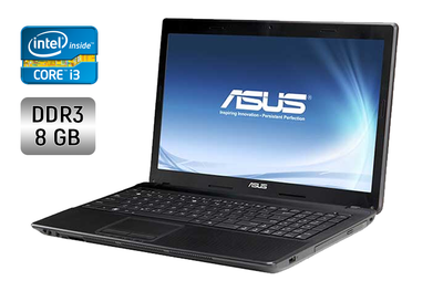 Ноутбук Asus X54C / 15.6" (1366x768) TN / Intel Core i3-2350M (2 (4) ядра по 2.3 GHz) / 8 GB DDR3 / 128 GB SSD / Intel HD Graphics 3000 / WebCam / DVD-RW б/в