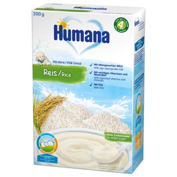 Дитяча каша Humana молочна рисова 200 г (4031244775603)