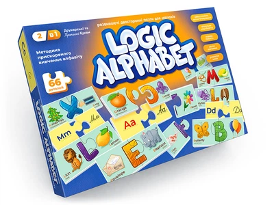 Пазли-асоціації "Logic Alphabet" анг/укр(G-LoA-01-04U)