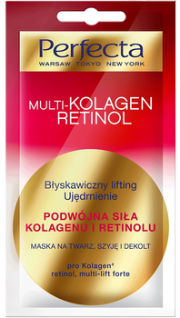 Маска для обличчя, шиї та декольте Perfecta Multi-Kolagen Retinol 8 мл (5900525051417)