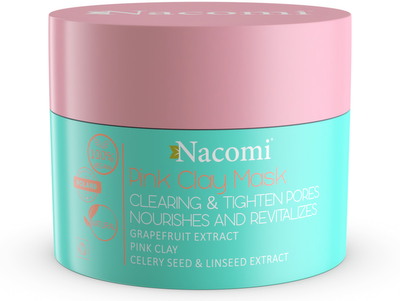 Рожева маска Nacomi Vegan Pink Clay Purifying and Cleansing 50 мл (5902539710434)