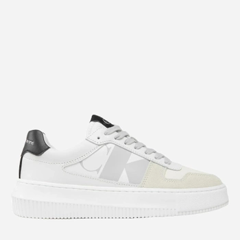 Sneakersy damskie na platformie Calvin Klein Jeans YW0YW01046 03A 37 (6.5US) Białe (8720109057959)