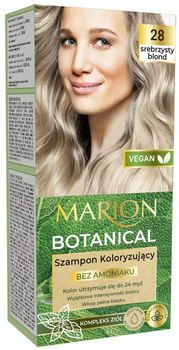 Szampon koloryzujący Marion Botanical 28 Srebrzysty Blond bez amoniaku 90 ml (5902853000280)