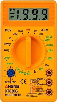 Мультиметр Aneng AN-DT830G измерения: V, A, R, C, функция hFE (YT32055)