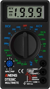 Мультиметр Aneng AN-DT838C измерения: V, A, R, C, функция hFE (YT32056)
