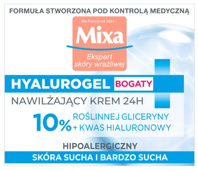 Krem intensywnie nawilżający MIXA Hyalurogel 50 ml (3600550934908)