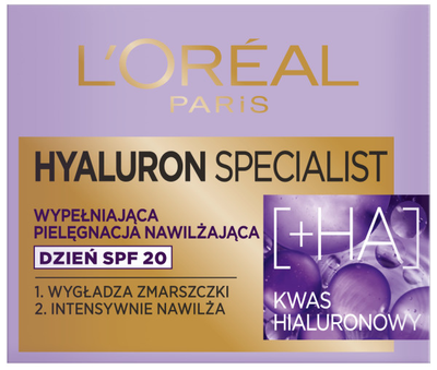 Крем L'Oreal Paris Hyaluron Specialist SPF20 зволожуючий денний 50 мл (3600523775712)