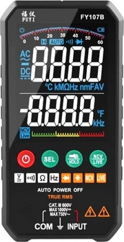 Мультиметр Fuyi FY107B вимірювання: V, A, R, С, F, з ємнісним діодом (YT26500)