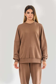Світшот бежевий owersize UKRW-9933 UkrGlamour