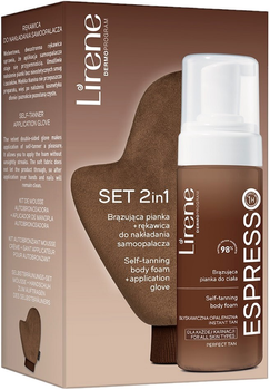 Zestaw Lirene Perfect Tan Self-Tanning Body Foam brązująca pianka 150 ml + Application Glove rękawica (5900717018112)