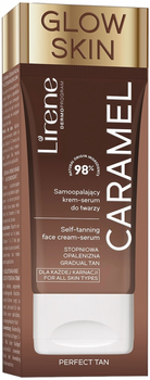 Крем-сироватка для обличчя Lirene Perfect Tan самозасмага Caramel 50 мл (5900717084100)
