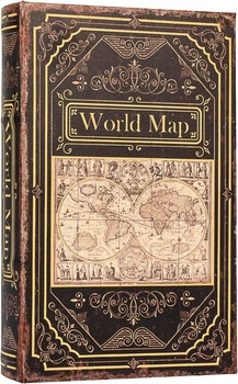 Книга сейф с замком Memos Retro Map 26 см