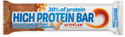 Протеїновий батончик ActivLab High Whey Protein Bar 24 x 46 г Карамель-Нуга (5907368825380)