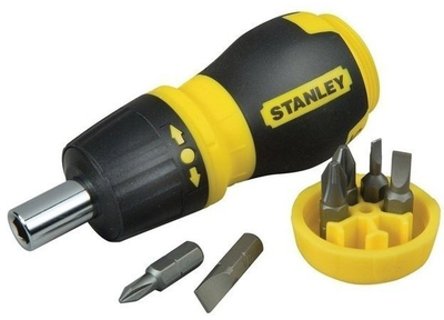 Отвертка Stanley Multibit Stubby реверсивная со сменными битами (0-66-358)