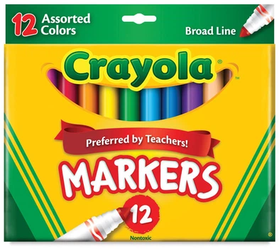 Фломастеры Crayola Classic толстые 12 цветов