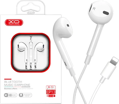 Наушники с гарнитурой XO EP13 Lightning White (34559)