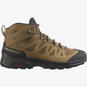 Ботинки Salomon X WARD Leather MID GTX 3 водонепроницаемой мембраной Gore-Tex® Kangaroo/Black/Dull Gold, размер 44