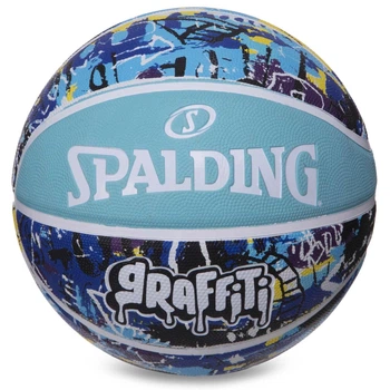 Мяч баскетбольный резиновый Spalding Graffiti Action 84373Y размер 7 Blue-Multicolor
