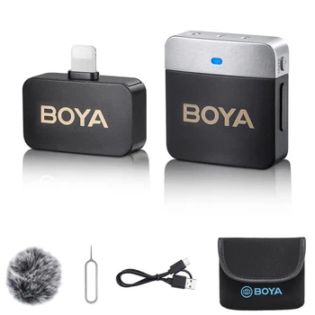 Профессиональный беспроводной петличный микрофон Boya BY-M1V5 для Lightning