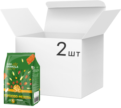 Упаковка гранолы San Granola Орехово-медовой 300 г х 2 шт (4820182202360)