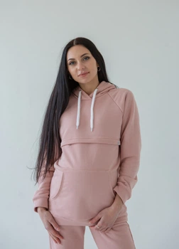 Худи "Берта" с секретом для кормления HN XXL/XXXL Пудровый B-99916