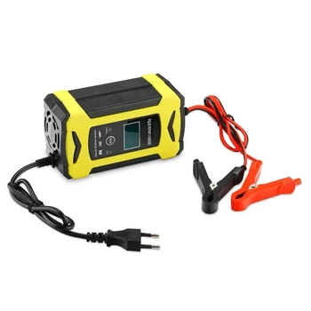 Автомобільний зарядний пристрій для акумулятора Foxsur 12V 6A Жовтий