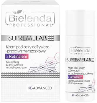 Krem pod oczy Bielenda SupremeLab Re-Advanced odżywczo-przeciwzmarszczkowy z Retinalem 15 ml (5902169052058)