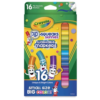 Фломастеры Crayola Pip Squeaks короткие 16 цветов
