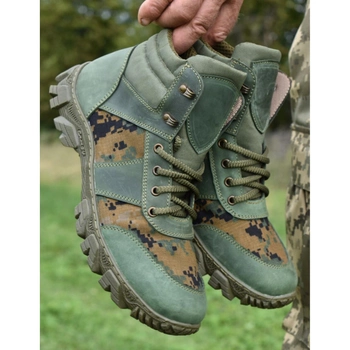 Демисезонные Берцы Тактические Ботинки Мужские Кожаные 47р (31 см) MSD-000061-RZ47