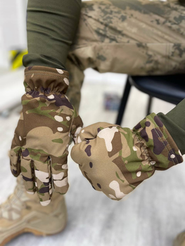 Тактичні зимові рукавички Soft Shell Tactical Gloves Multicam L