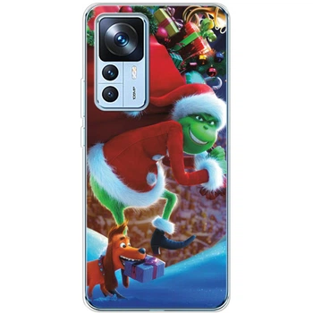 Силиконовый Чехол с Картинкой для Xiaomi 12T Принт (Новогодний, Гринч) (46153-ysm2268)